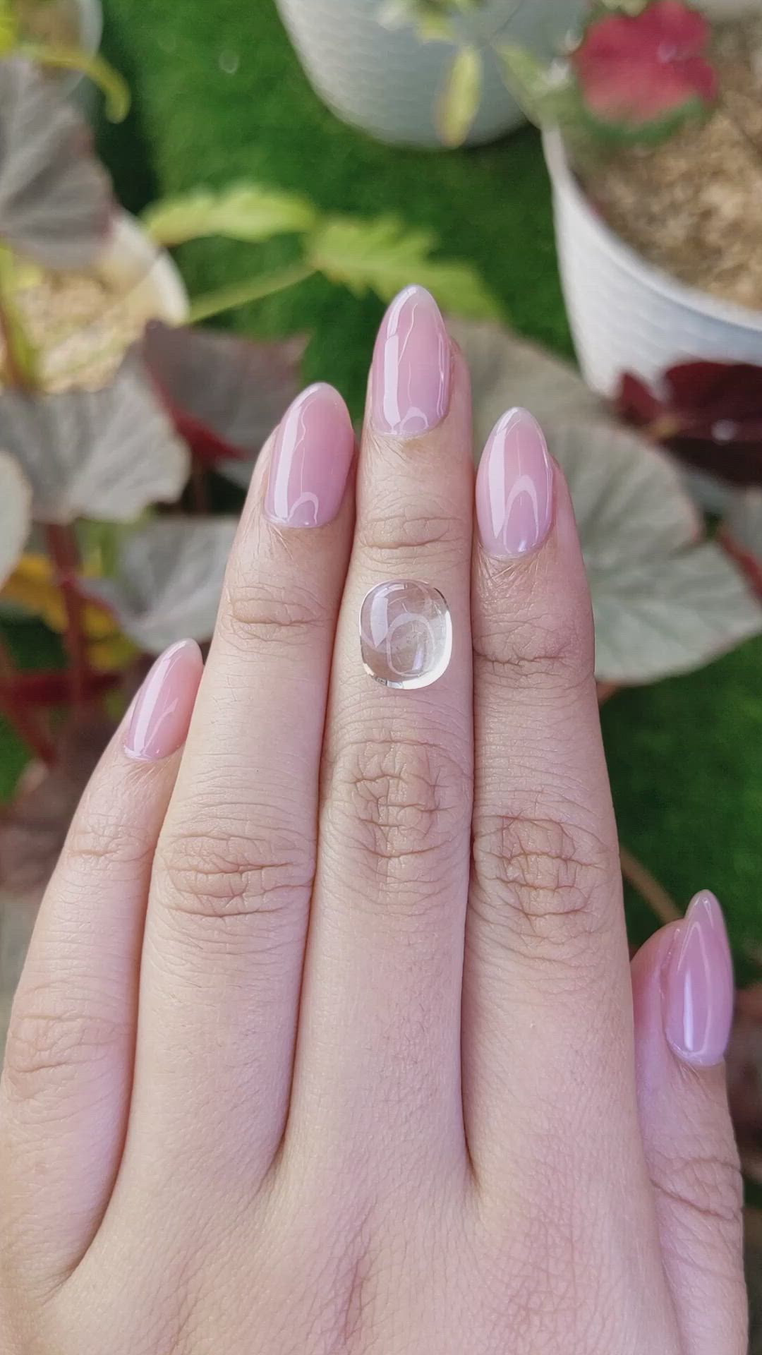 4.37 Ct. White Cabochon Quartz from Madagascar Size Video