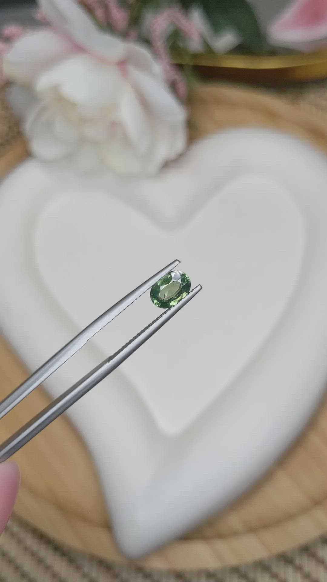 1.16 Ct. Green Zircon from Ceylon (Sri Lanka) Size Video