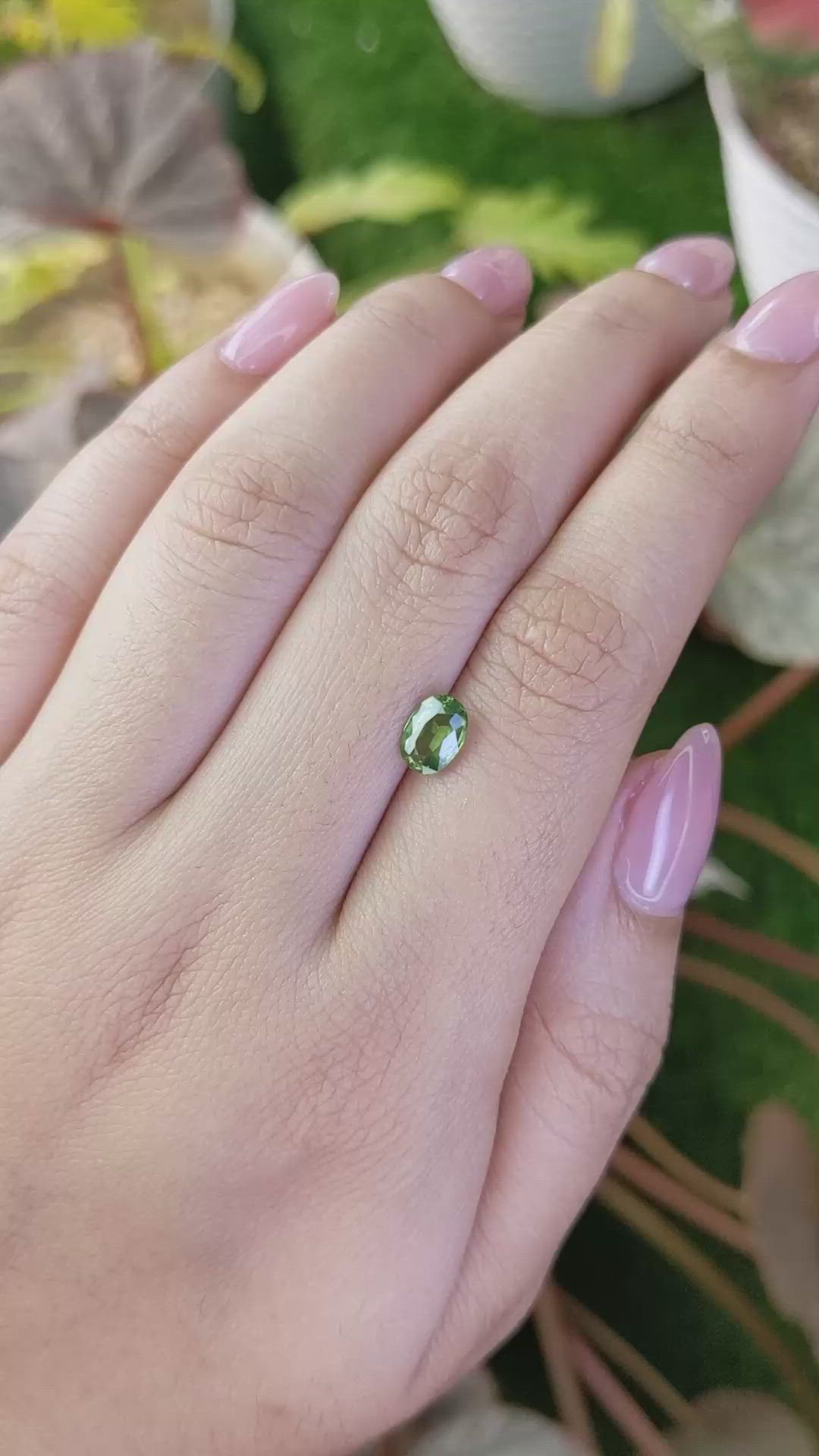 1.16 Ct. Green Zircon from Ceylon (Sri Lanka) Size Video
