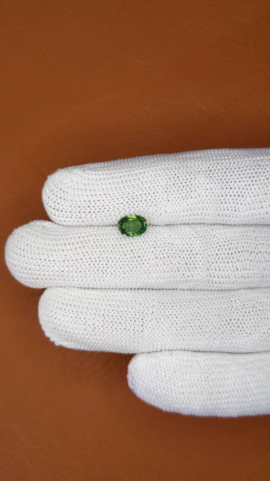 1.16 Ct. Green Zircon from Ceylon (Sri Lanka) Size Video