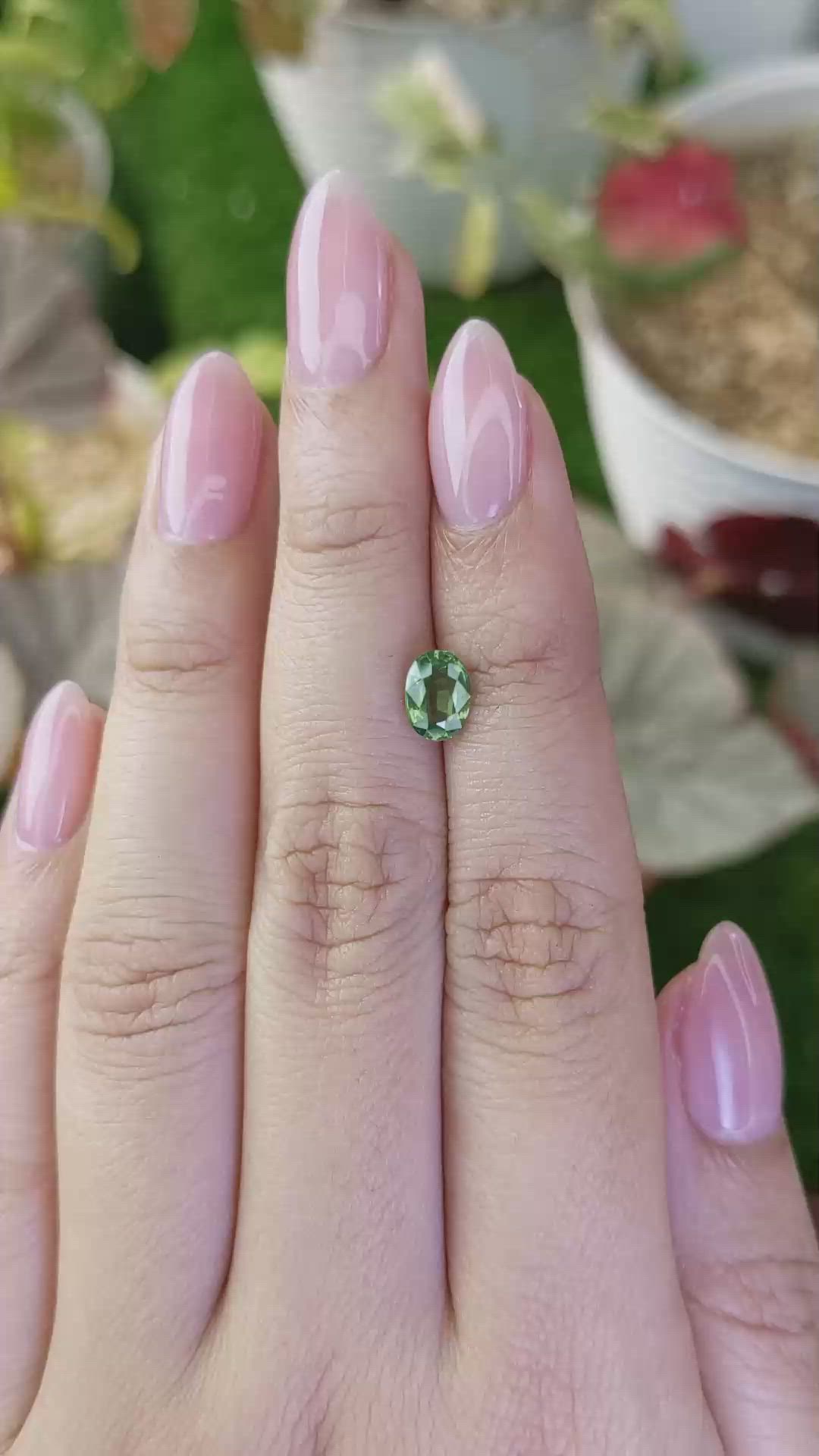 1.16 Ct. Green Zircon from Ceylon (Sri Lanka) Size Video