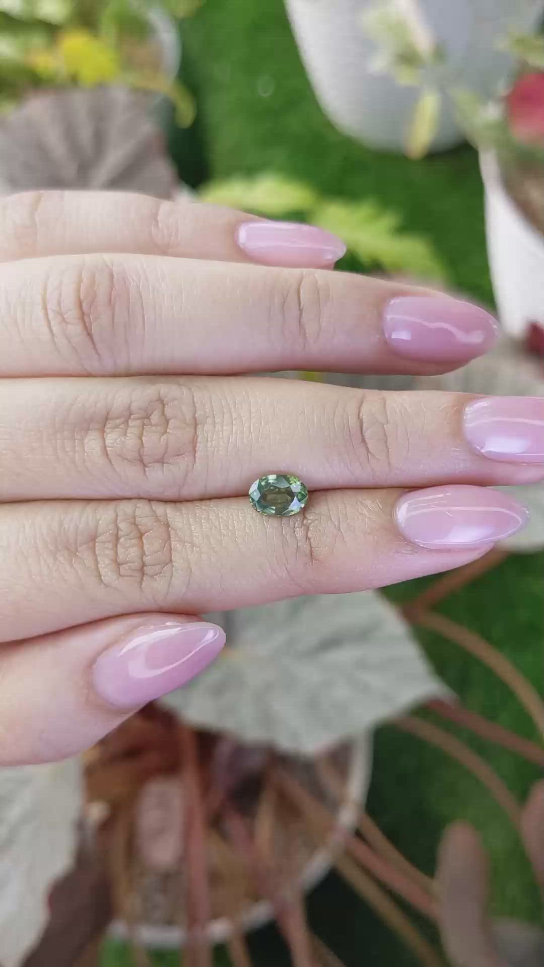 1.16 Ct. Green Zircon from Ceylon (Sri Lanka) Size Video