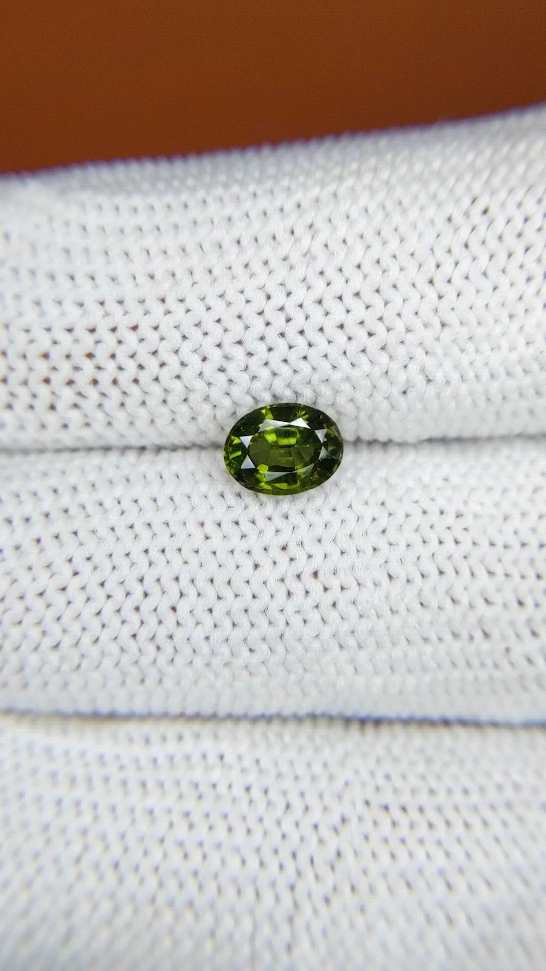 0.85 Ct. Green Zircon from Madagascar Size Video