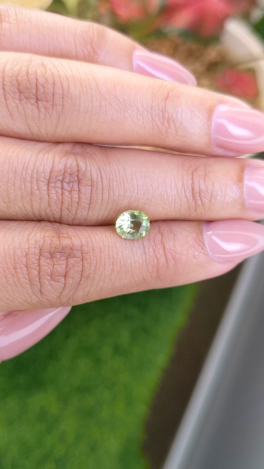 1.03 Ct. Yellowish Green Peridot from Pakistan Size Video