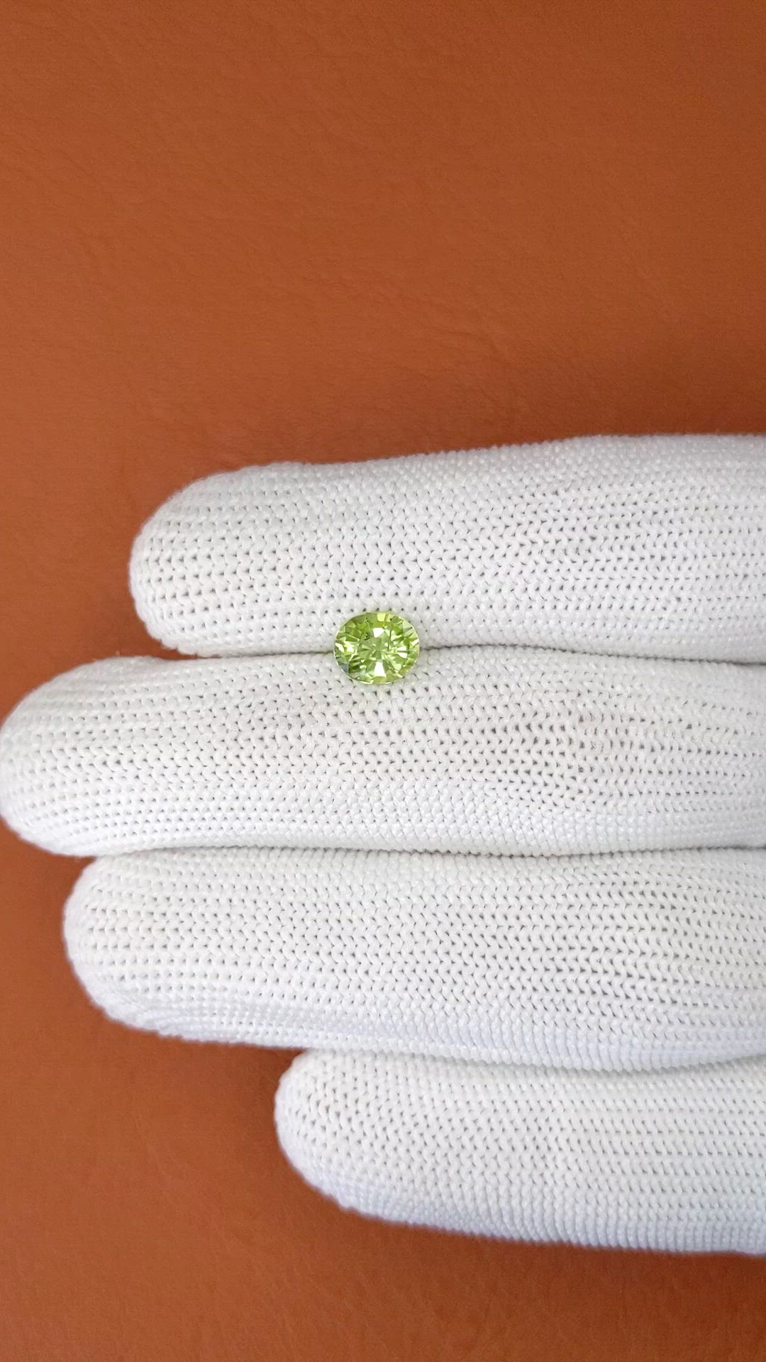 1.03 Ct. Yellowish Green Peridot from Pakistan Size Video
