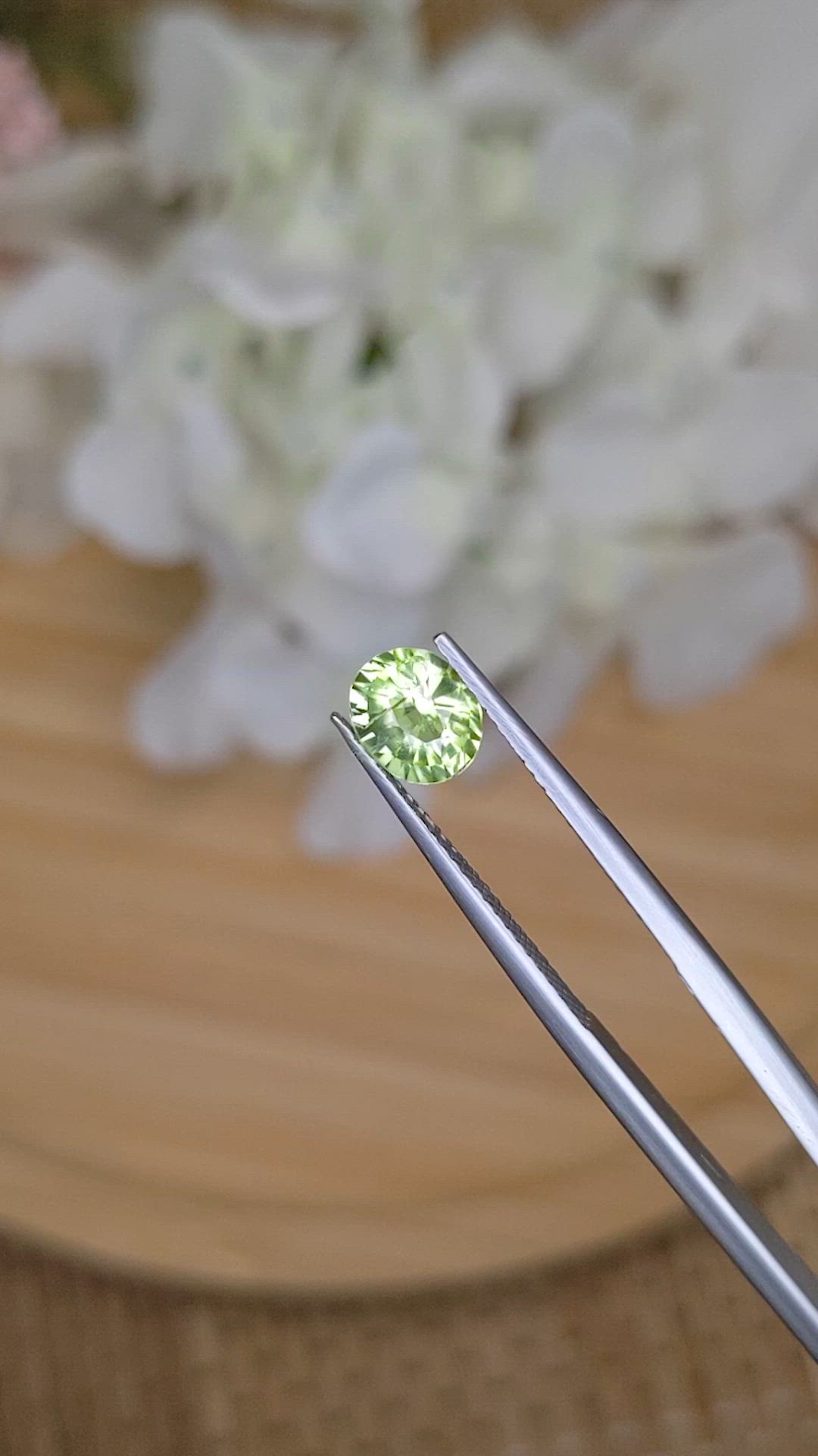 1.03 Ct. Yellowish Green Peridot from Pakistan Size Video