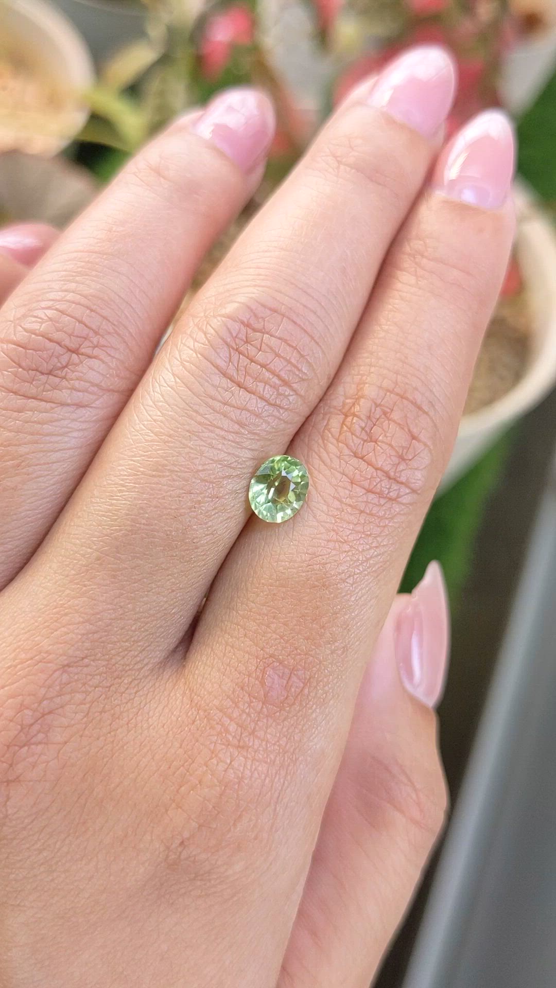1.03 Ct. Yellowish Green Peridot from Pakistan Size Video