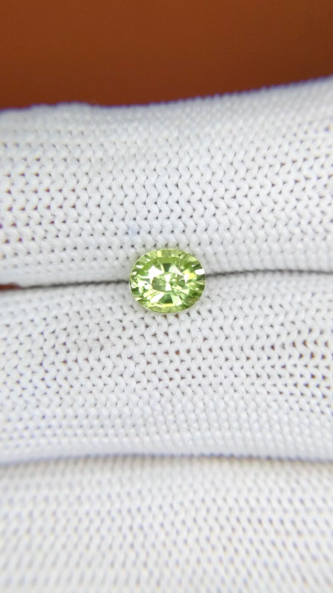 1.03 Ct. Yellowish Green Peridot from Pakistan Size Video