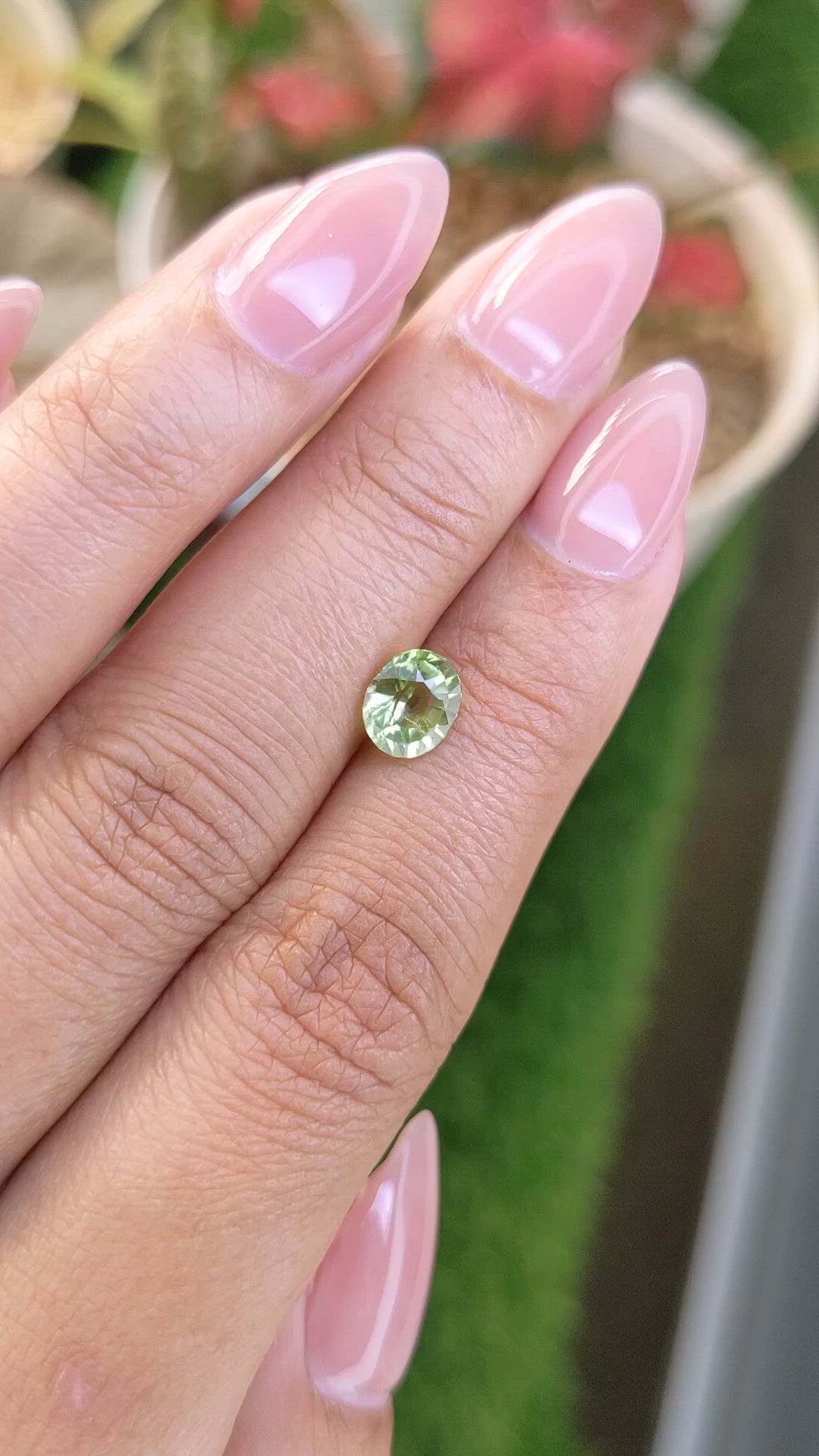 1.03 Ct. Yellowish Green Peridot from Pakistan Size Video