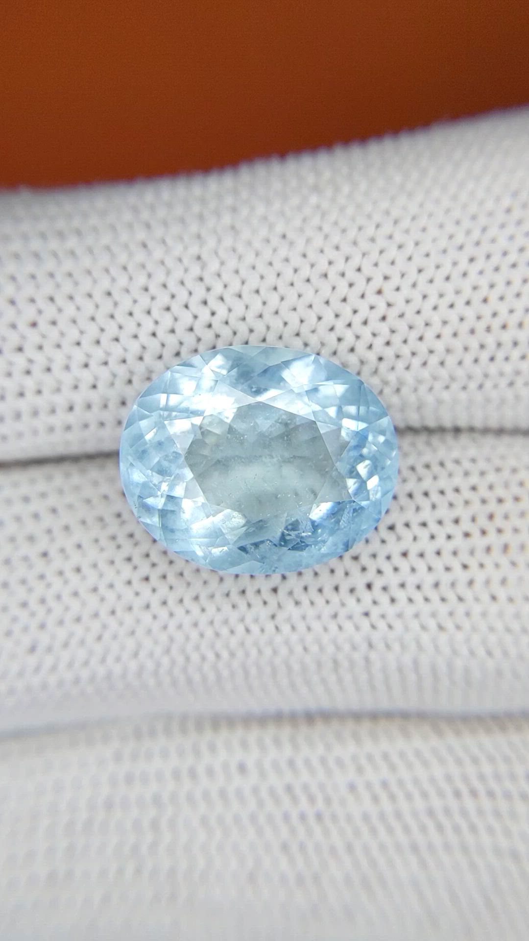 7.92 Ct. Blue Aquamarine from Madagascar Size Video