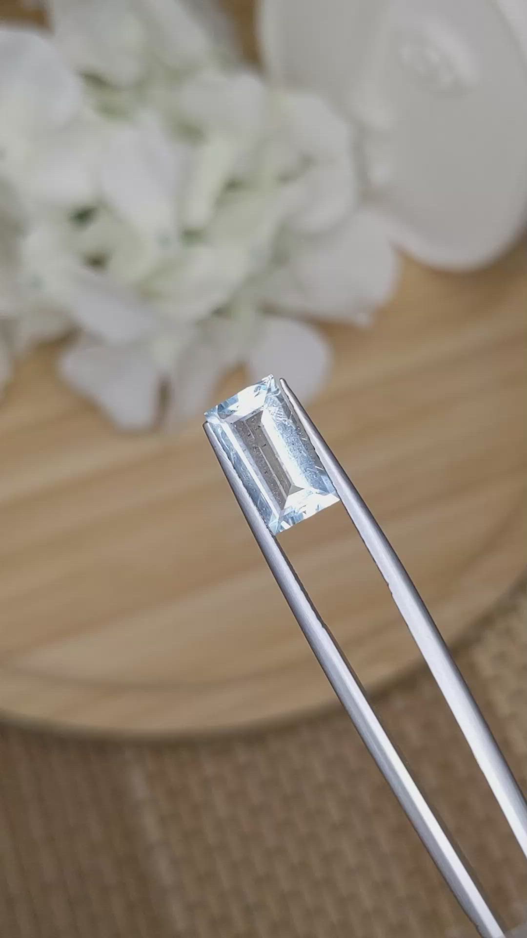 2.04 Ct. Blue Aquamarine from Madagascar Size Video