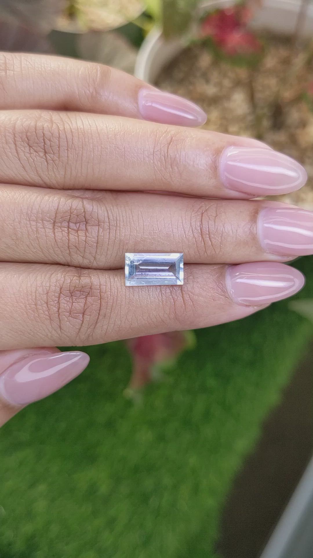 2.04 Ct. Blue Aquamarine from Madagascar Size Video