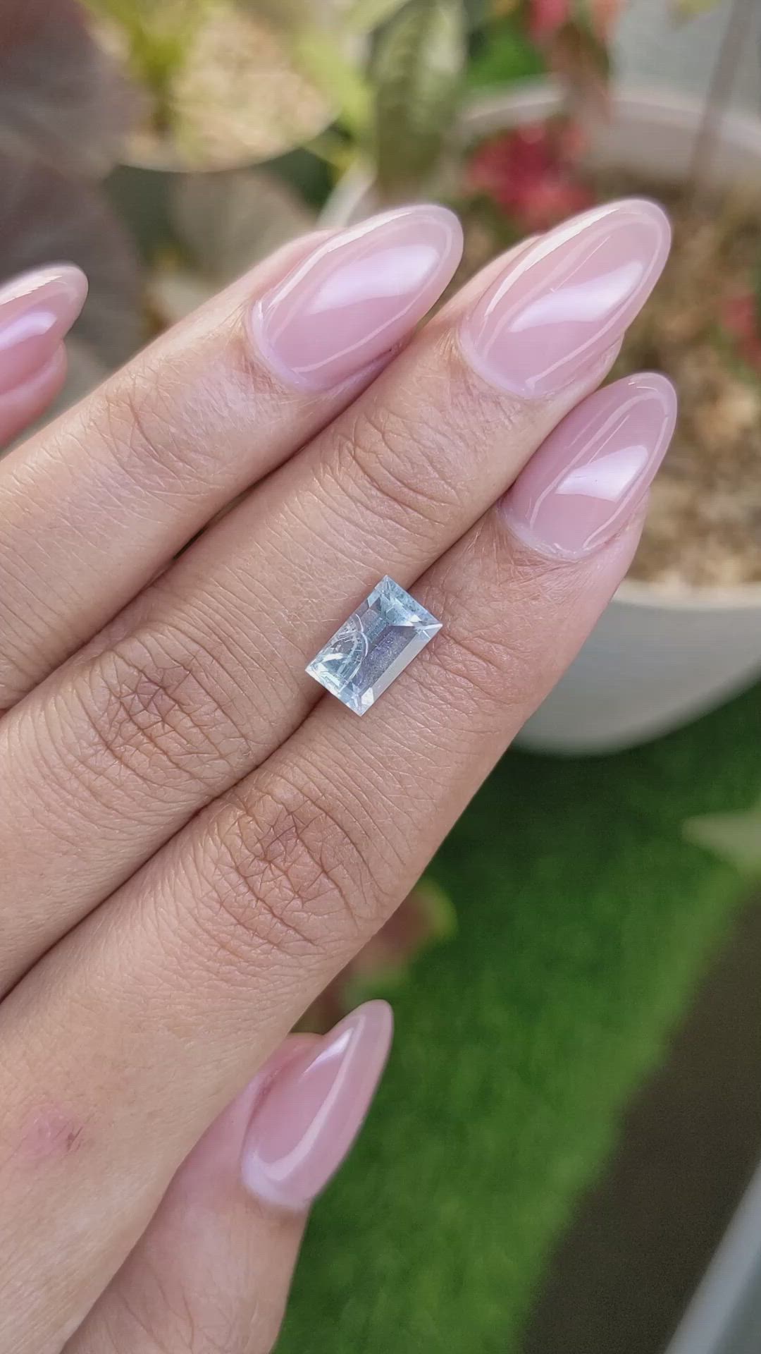 1.76 Ct. Blue Aquamarine from Madagascar Size Video