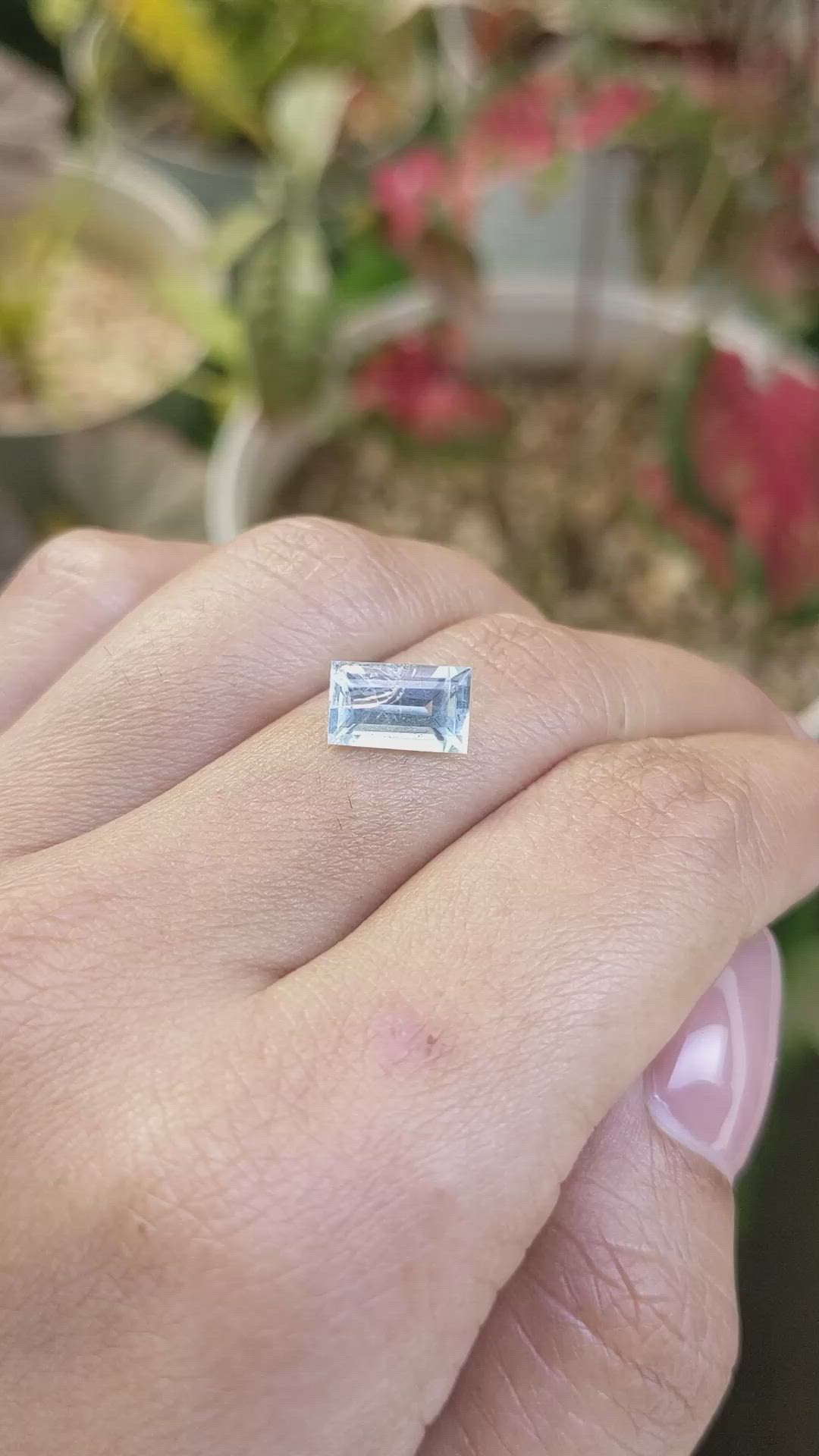 1.76 Ct. Blue Aquamarine from Madagascar Size Video