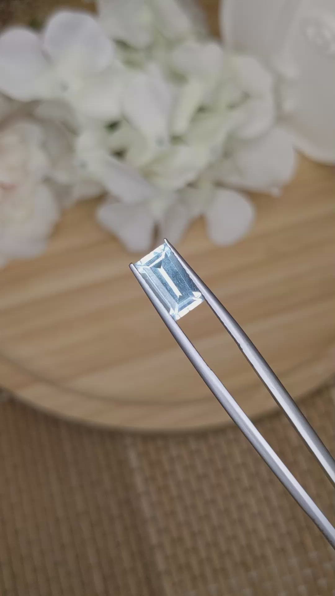 1.52 Ct. Blue Aquamarine from Madagascar Size Video