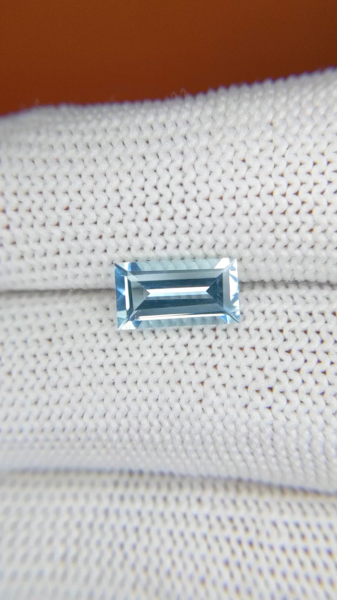 1.52 Ct. Blue Aquamarine from Madagascar Size Video