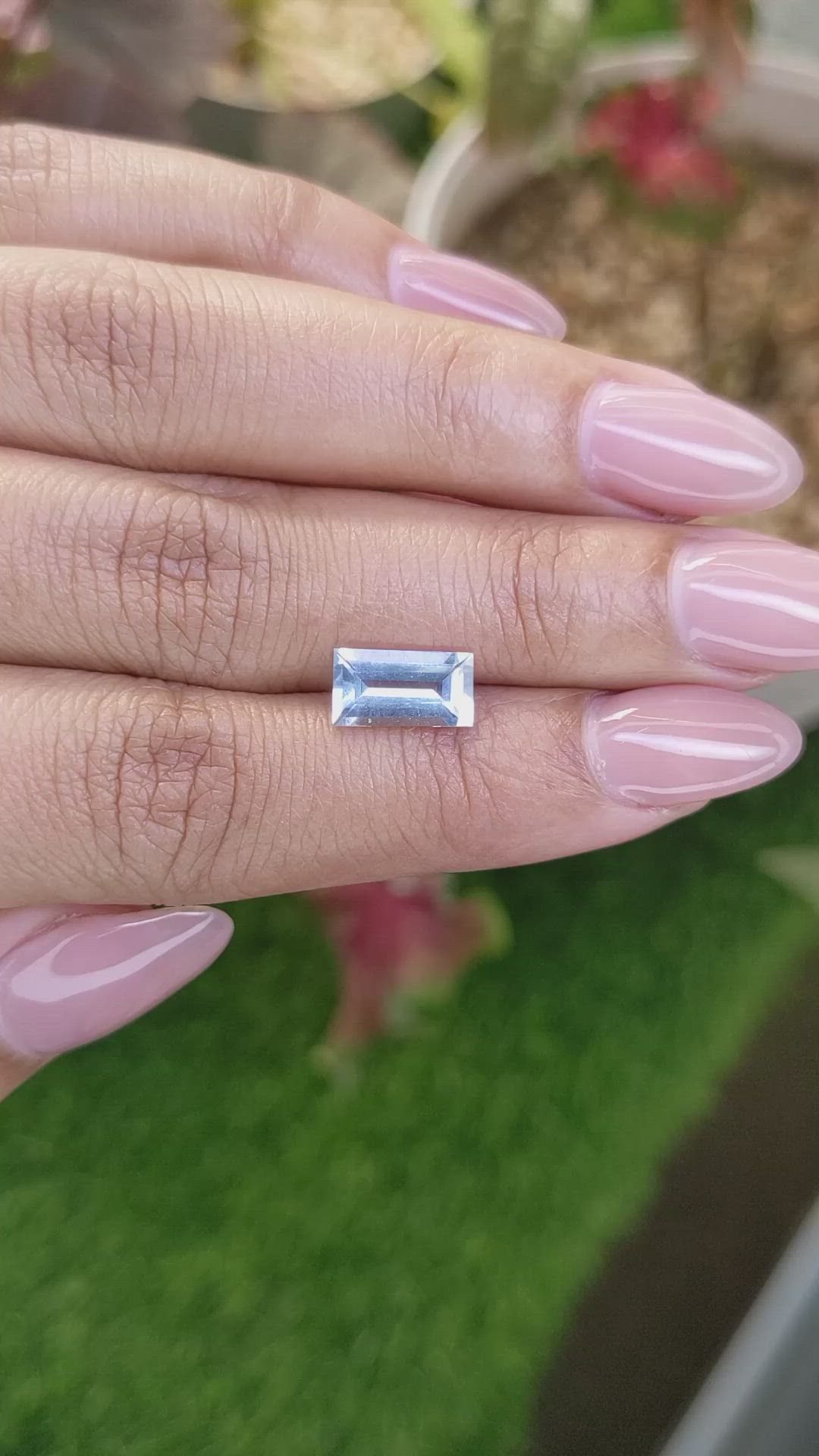 1.52 Ct. Blue Aquamarine from Madagascar Size Video