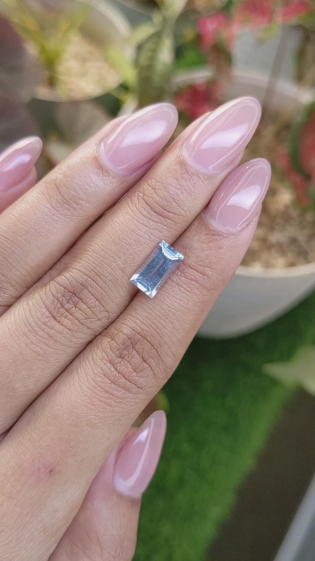 1.52 Ct. Blue Aquamarine from Madagascar Size Video