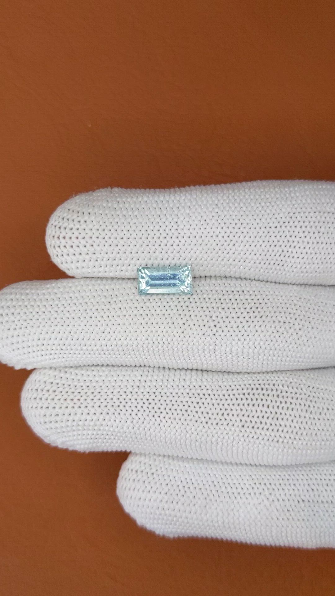 1.44 Ct. Blue Aquamarine from Madagascar Size Video