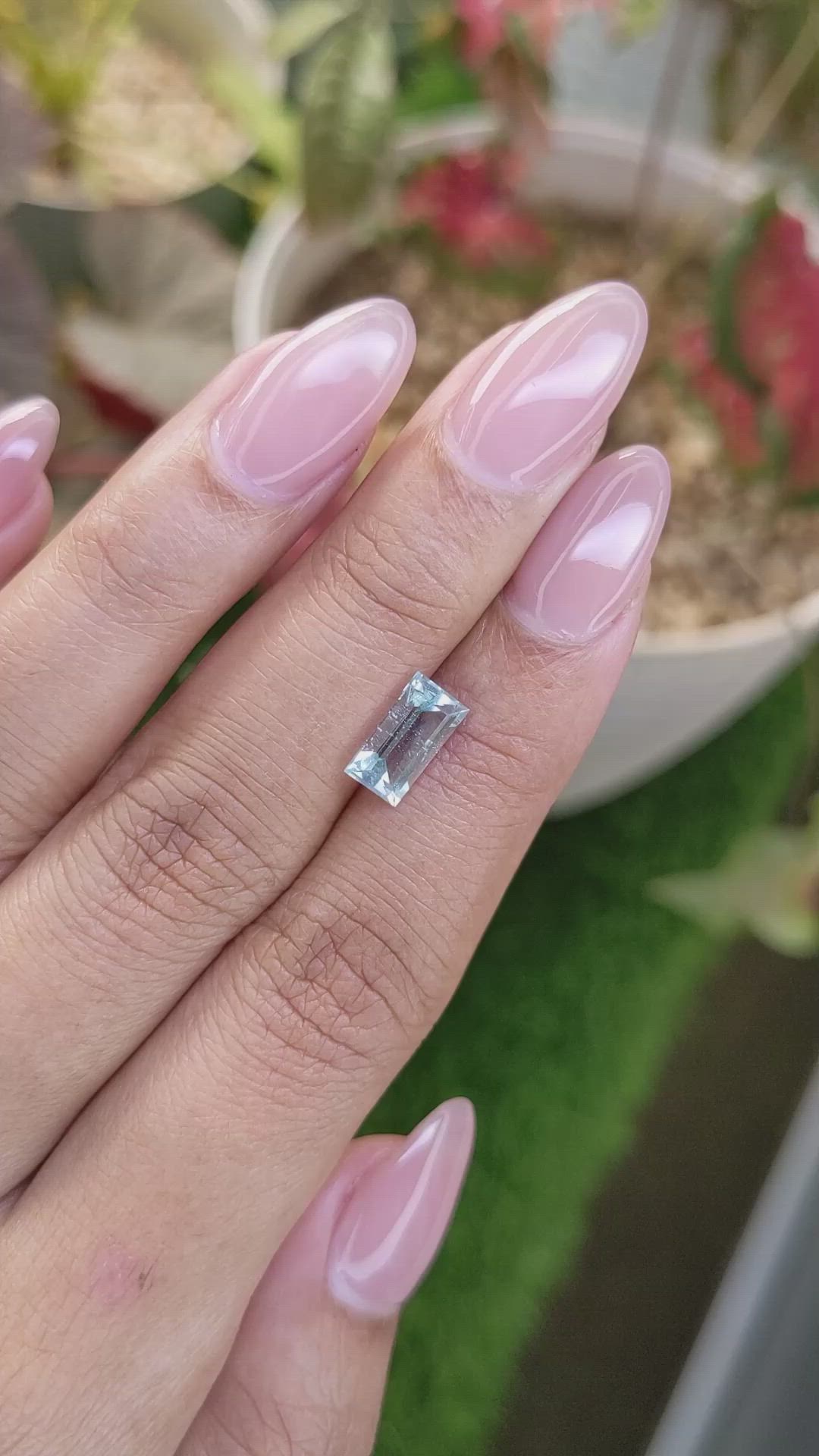1.44 Ct. Blue Aquamarine from Madagascar Size Video