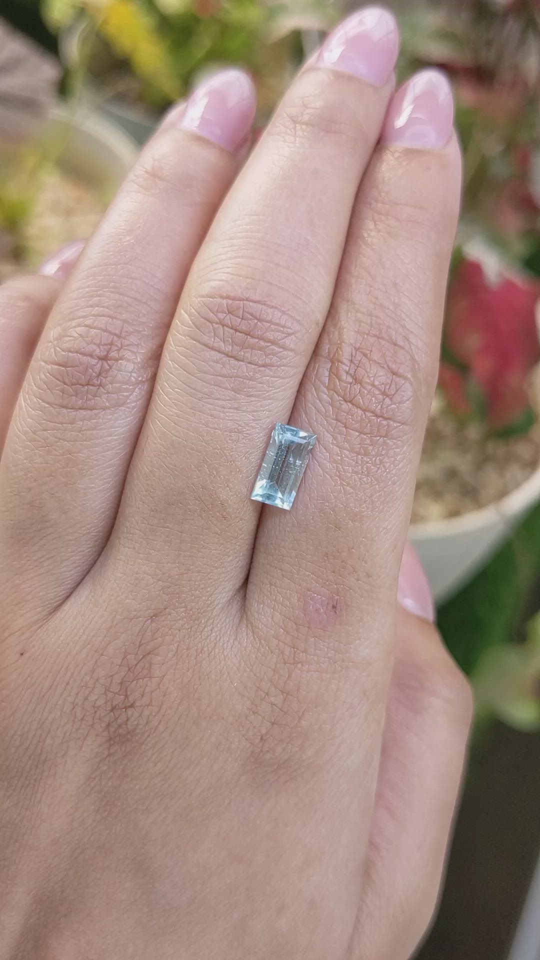 1.44 Ct. Blue Aquamarine from Madagascar Size Video