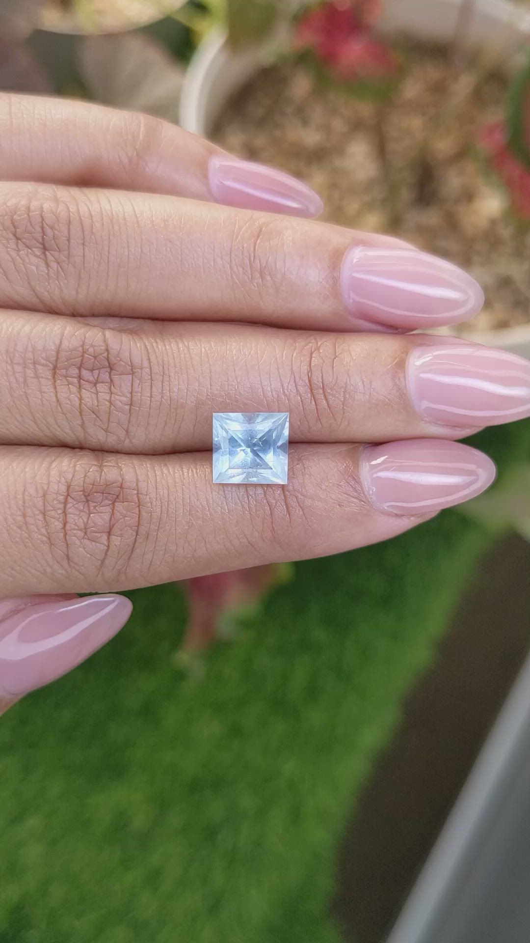 2.51 Ct. Blue Aquamarine from Madagascar Size Video