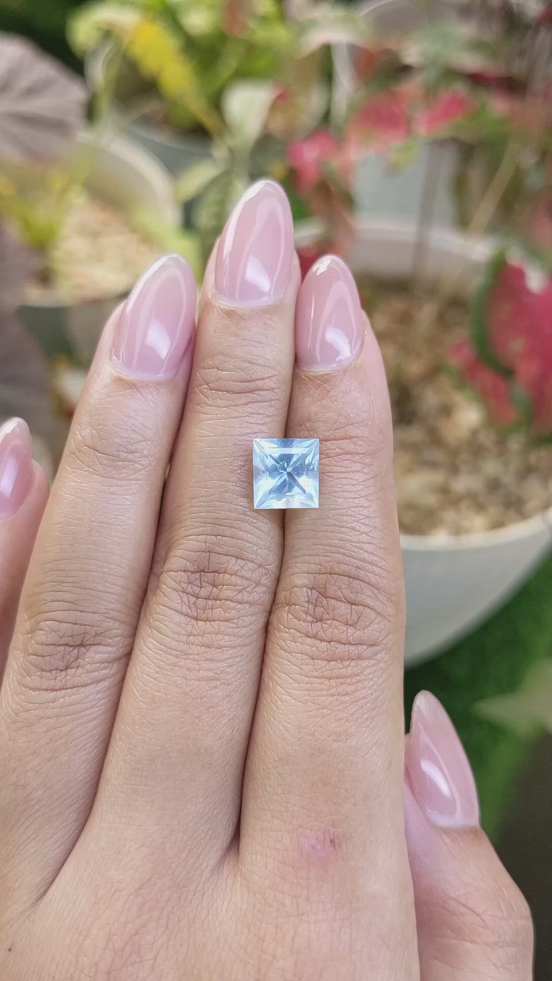 2.51 Ct. Blue Aquamarine from Madagascar Size Video