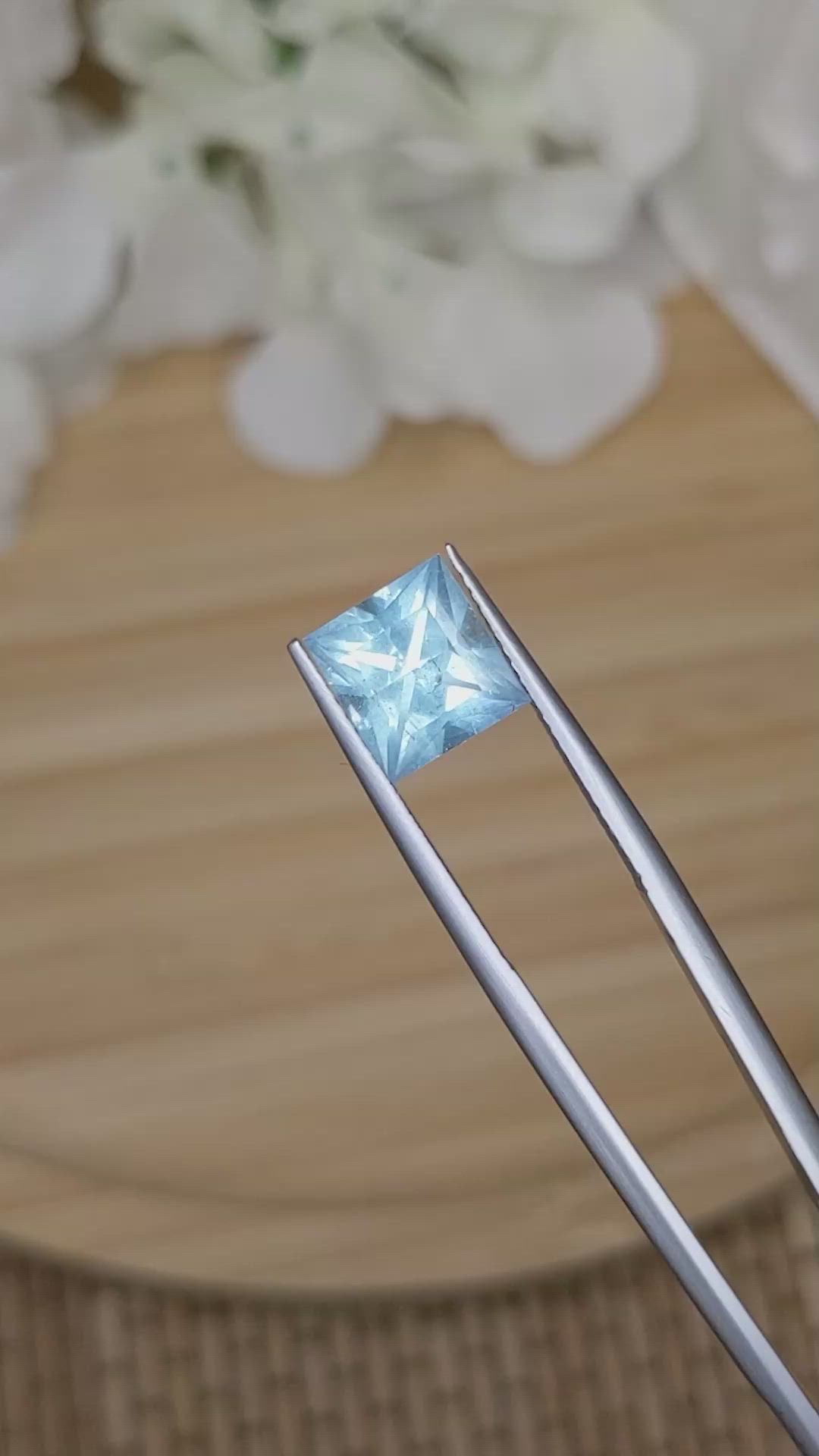 2.51 Ct. Blue Aquamarine from Madagascar Size Video