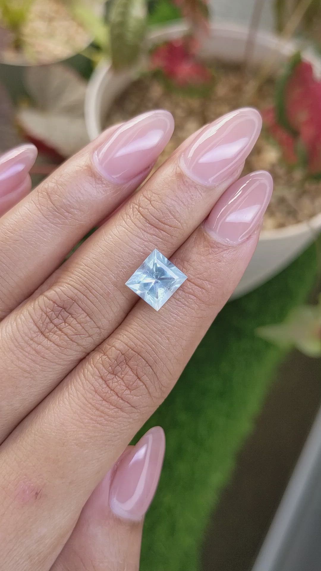 2.51 Ct. Blue Aquamarine from Madagascar Size Video