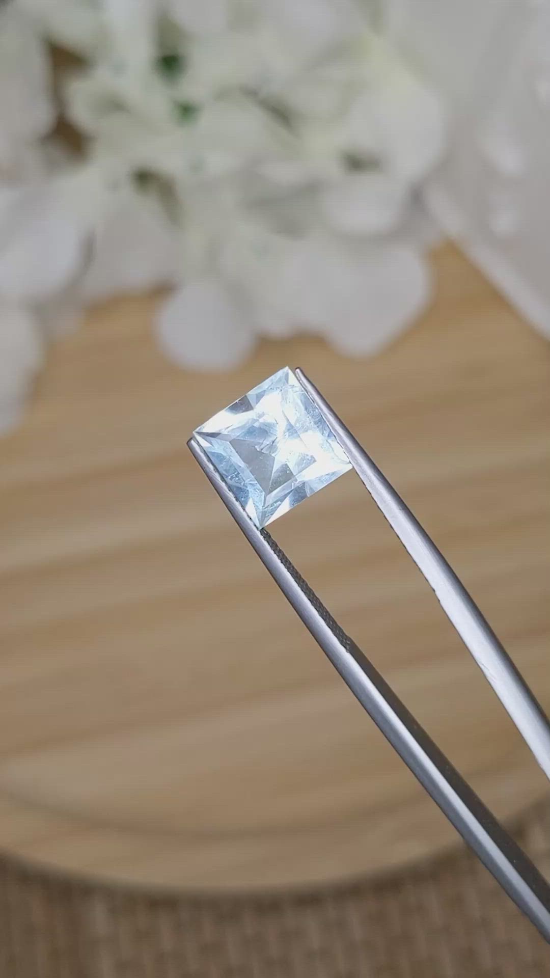 2.12 Ct. Blue Aquamarine from Madagascar Size Video