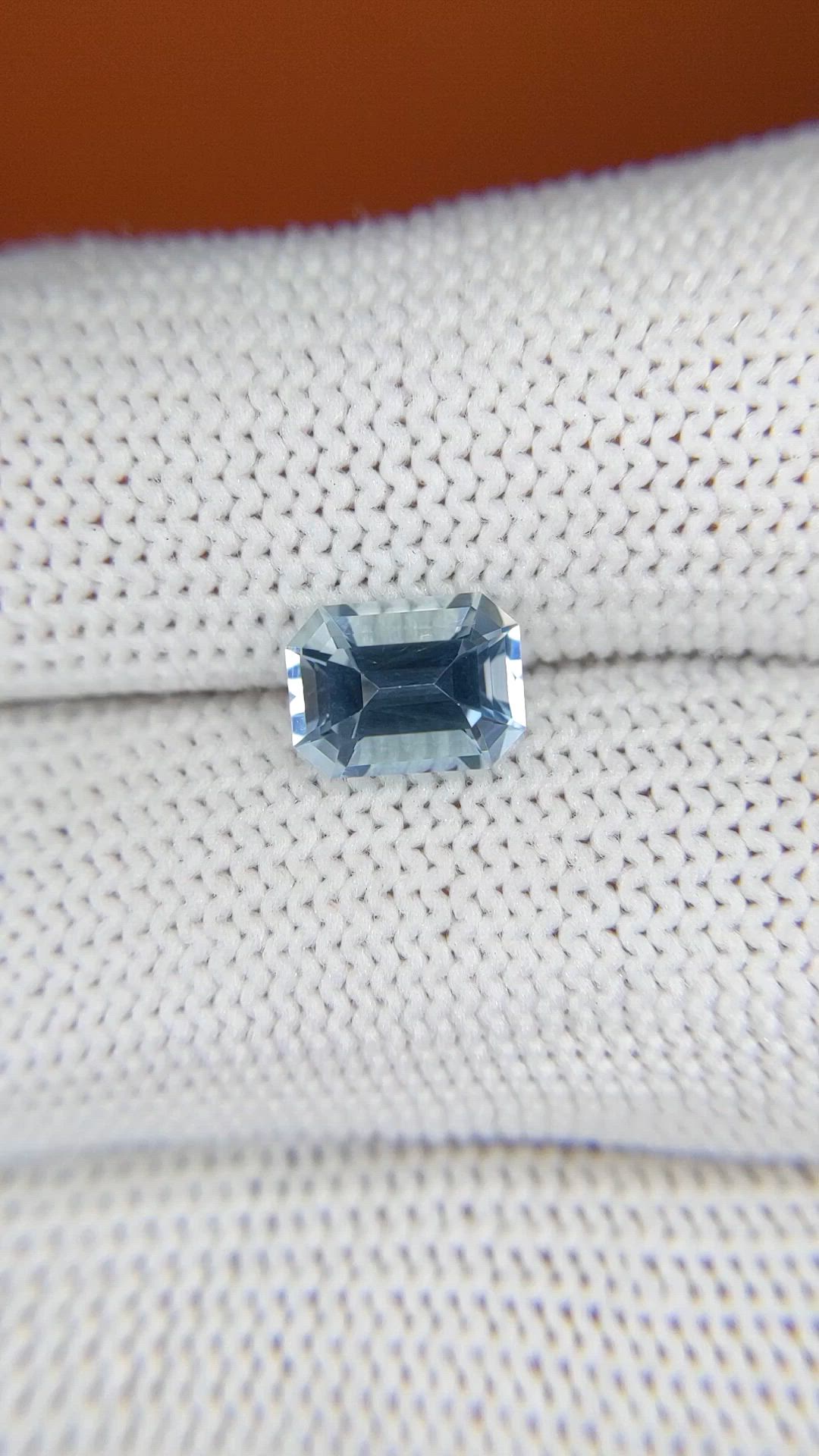 1.32 Ct. Blue Aquamarine from Madagascar Size Video