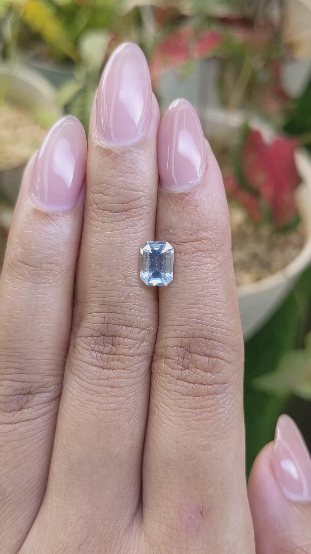 1.32 Ct. Blue Aquamarine from Madagascar Size Video