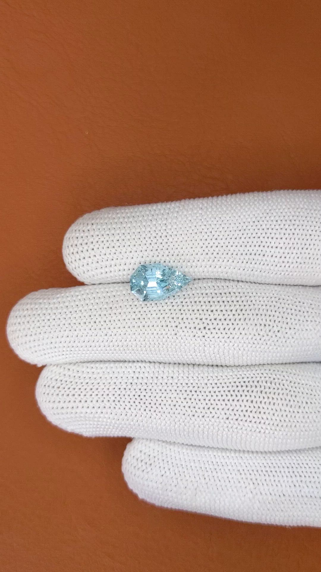 2.64 Ct. Blue Aquamarine from Madagascar Size Video