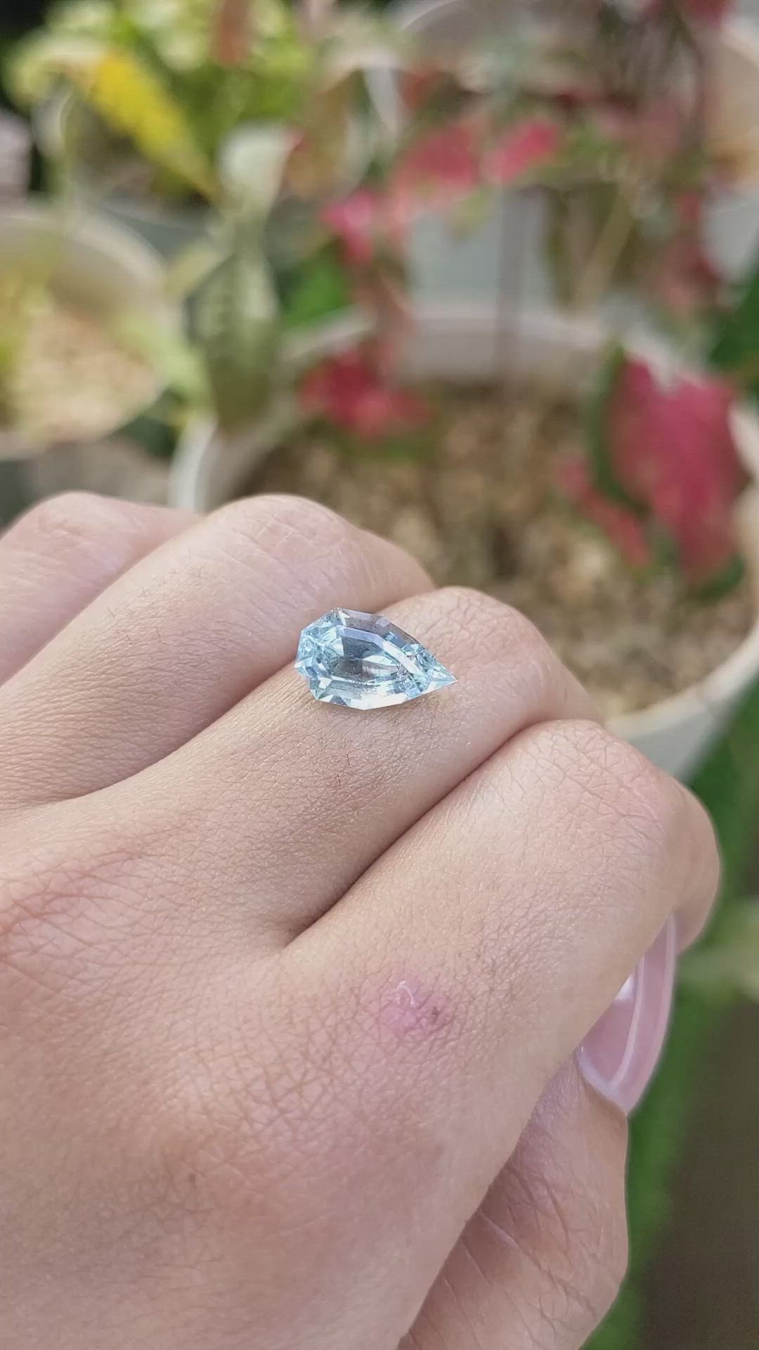 2.64 Ct. Blue Aquamarine from Madagascar Size Video
