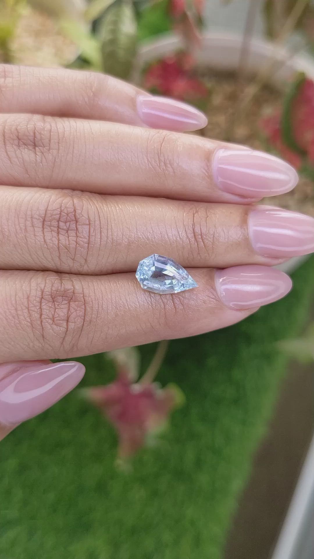 2.64 Ct. Blue Aquamarine from Madagascar Size Video