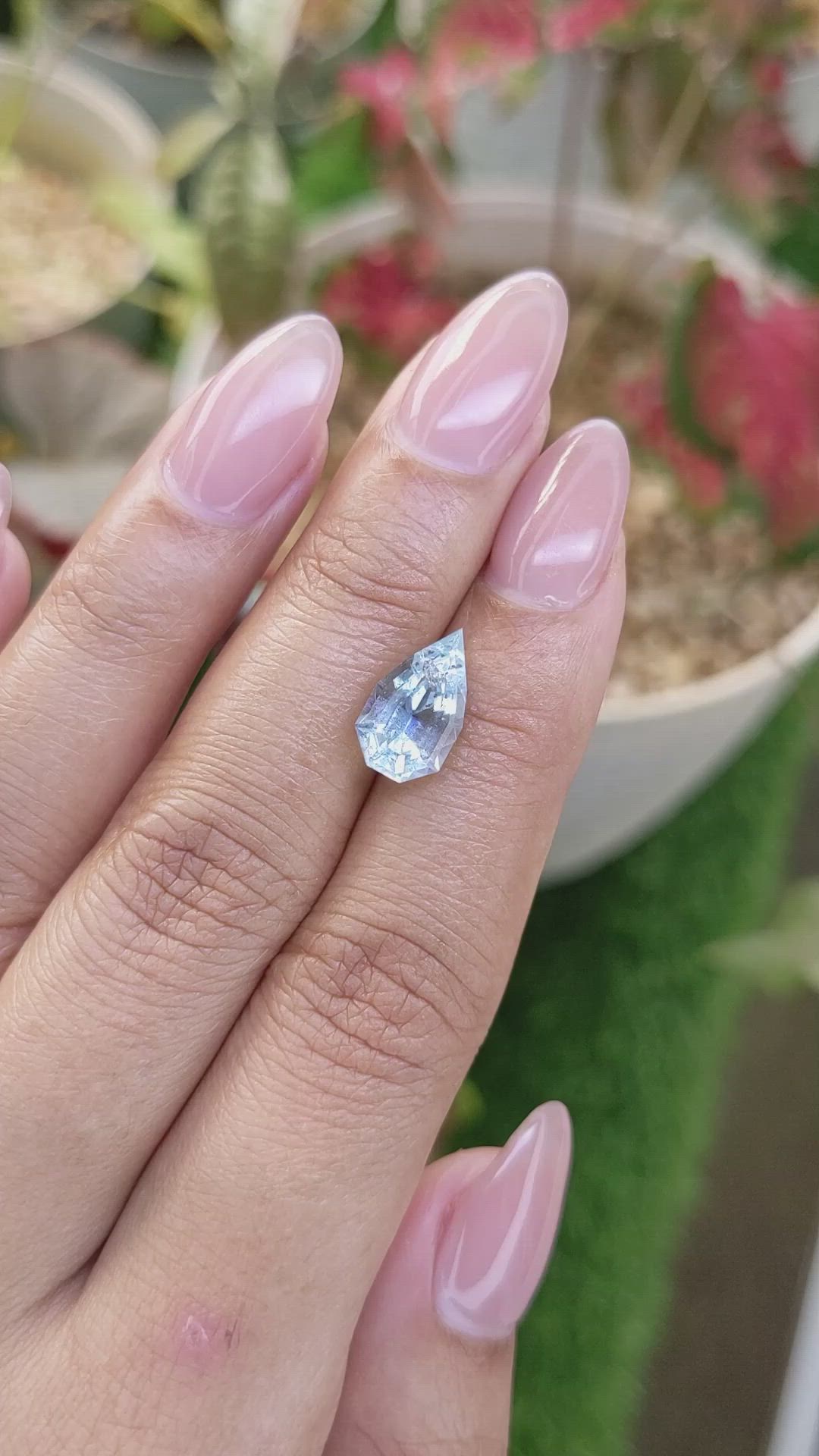2.64 Ct. Blue Aquamarine from Madagascar Size Video