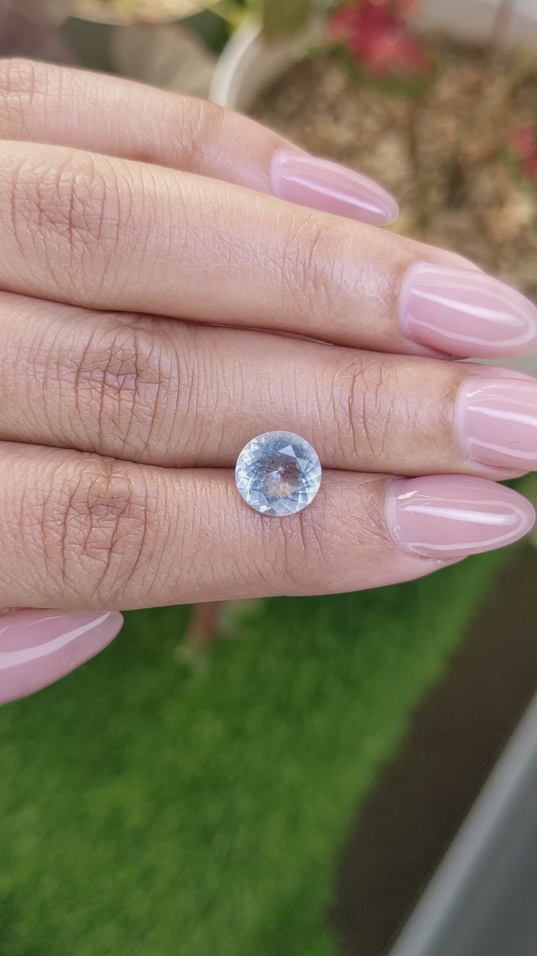 2.05 Ct. Blue Aquamarine from Madagascar Size Video