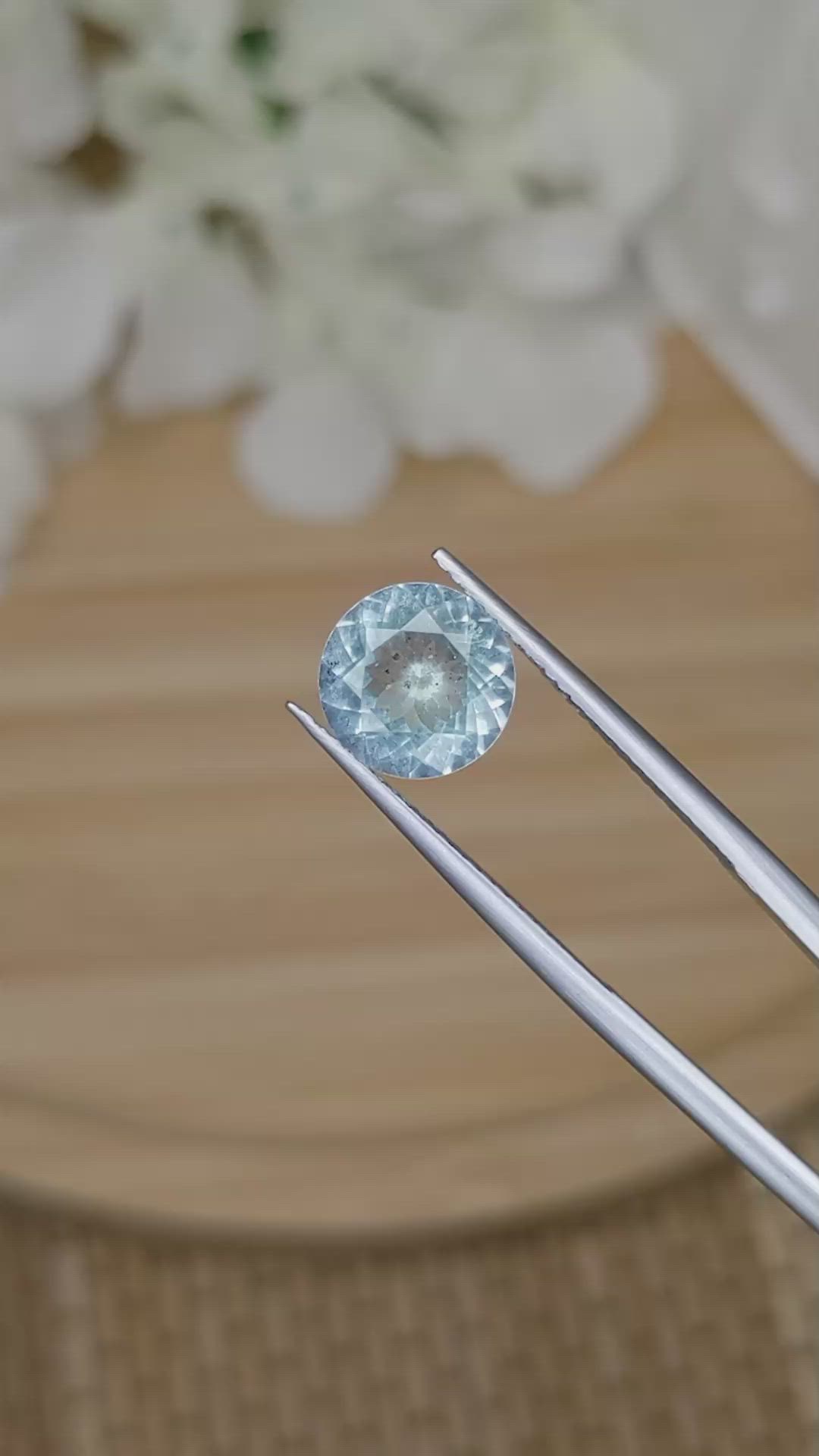 2.05 Ct. Blue Aquamarine from Madagascar Size Video
