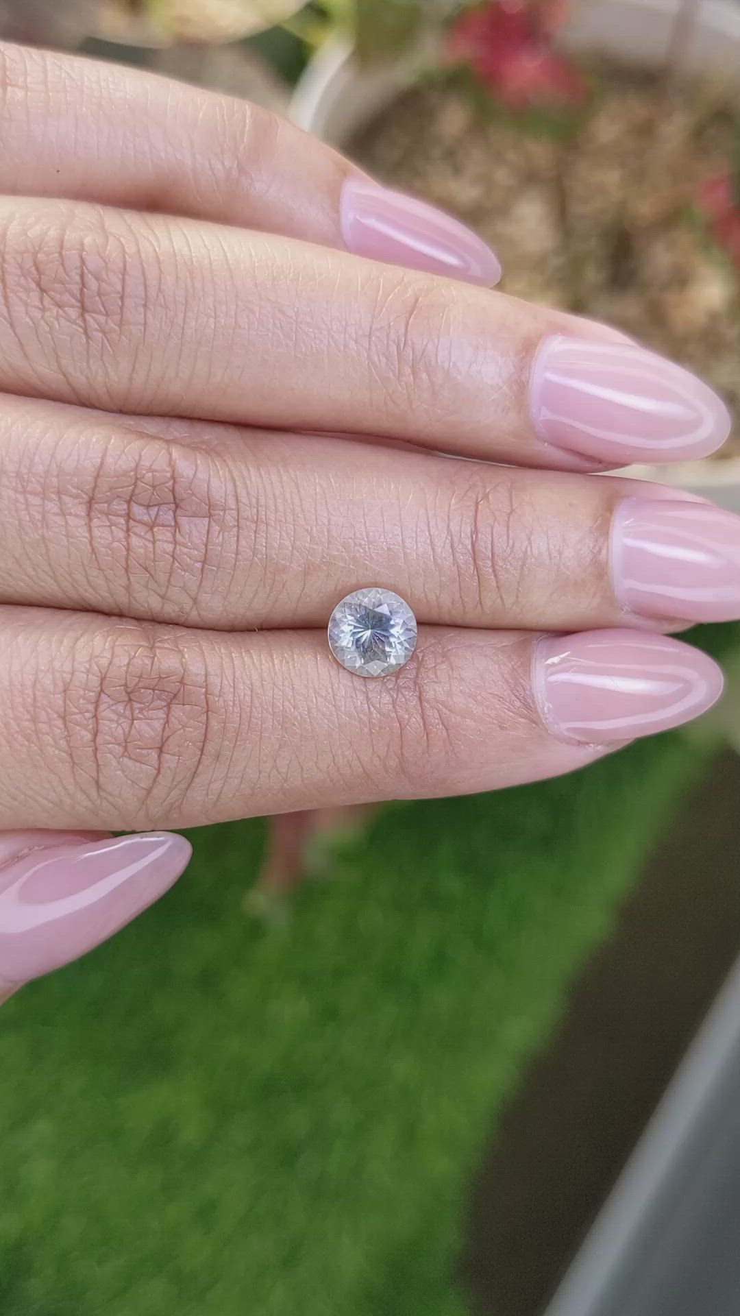 1.13 Ct. Bluish Green Aquamarine from Madagascar Size Video