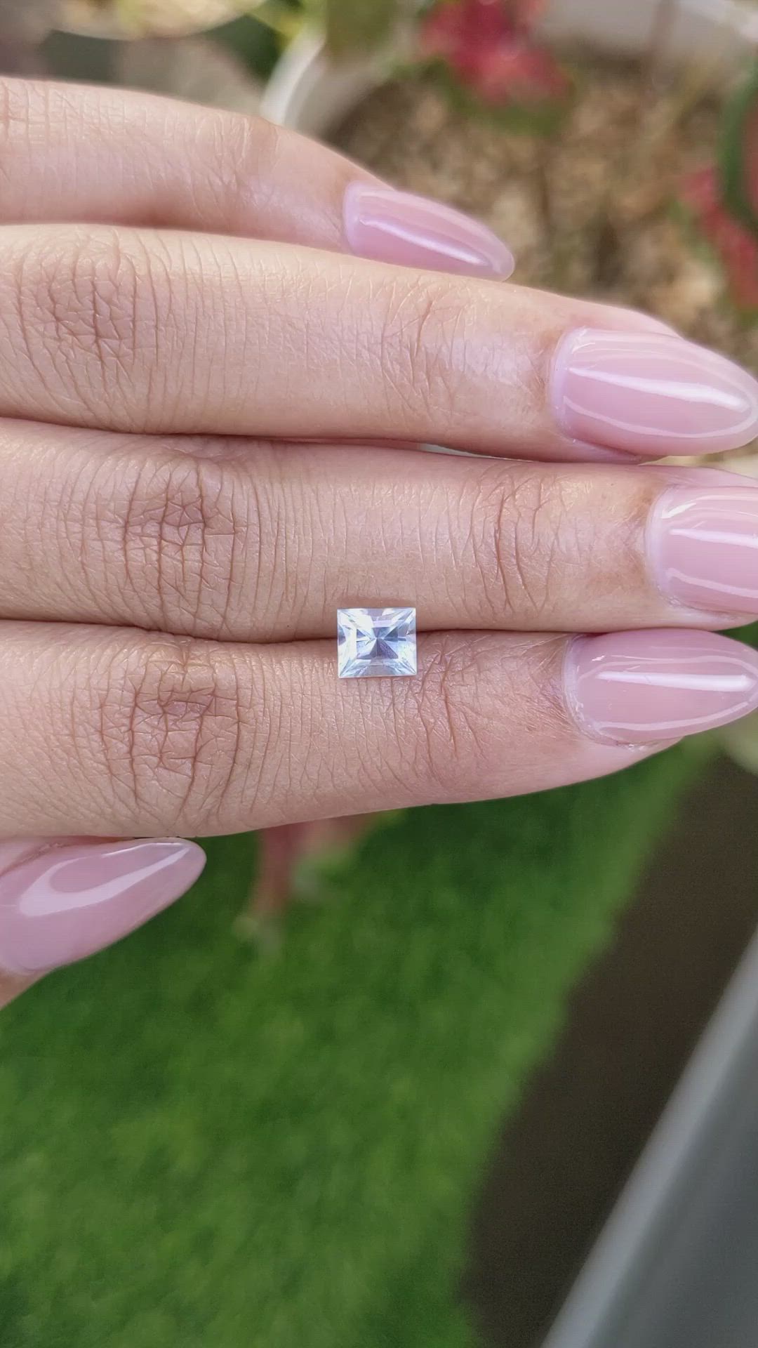 0.82 Ct. Blue Aquamarine from Madagascar Size Video