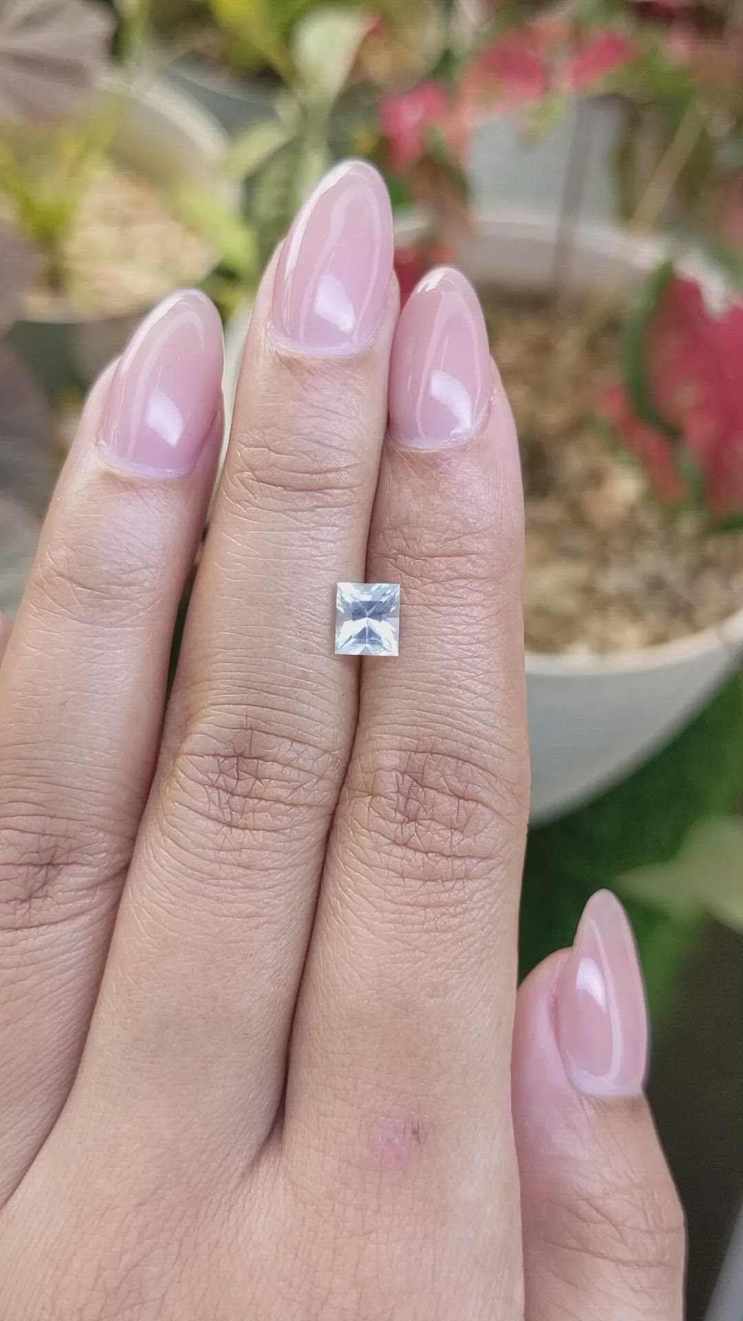 0.82 Ct. Blue Aquamarine from Madagascar Size Video