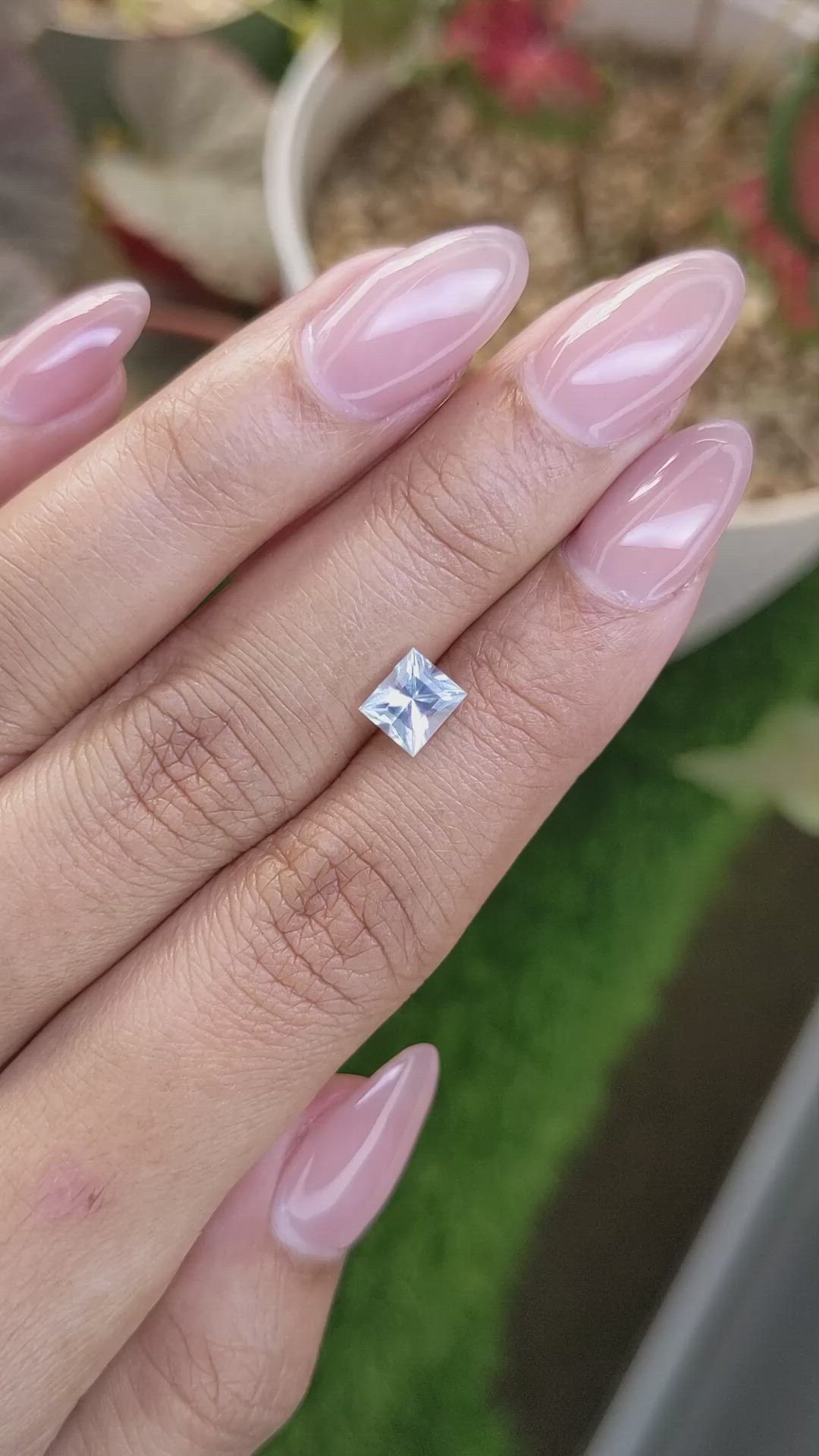 0.82 Ct. Blue Aquamarine from Madagascar Size Video