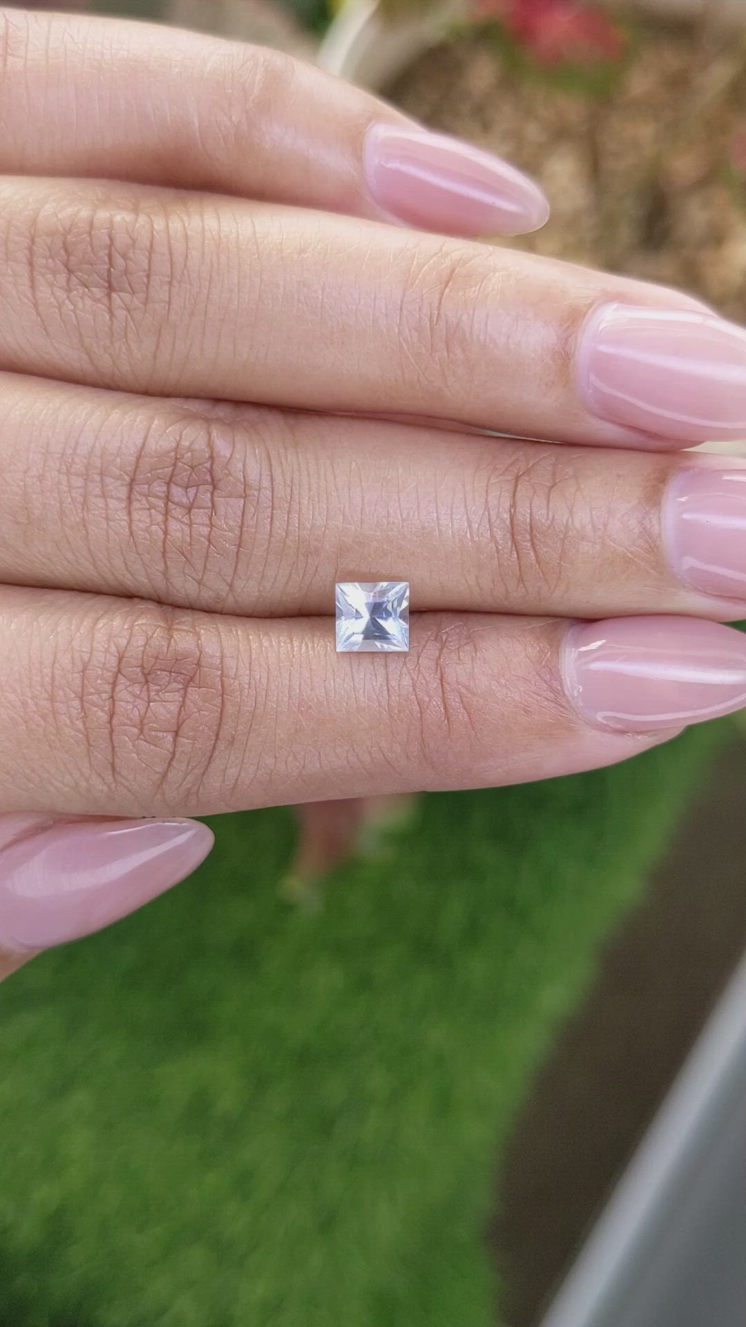0.67 Ct. Blue Aquamarine from Madagascar Size Video