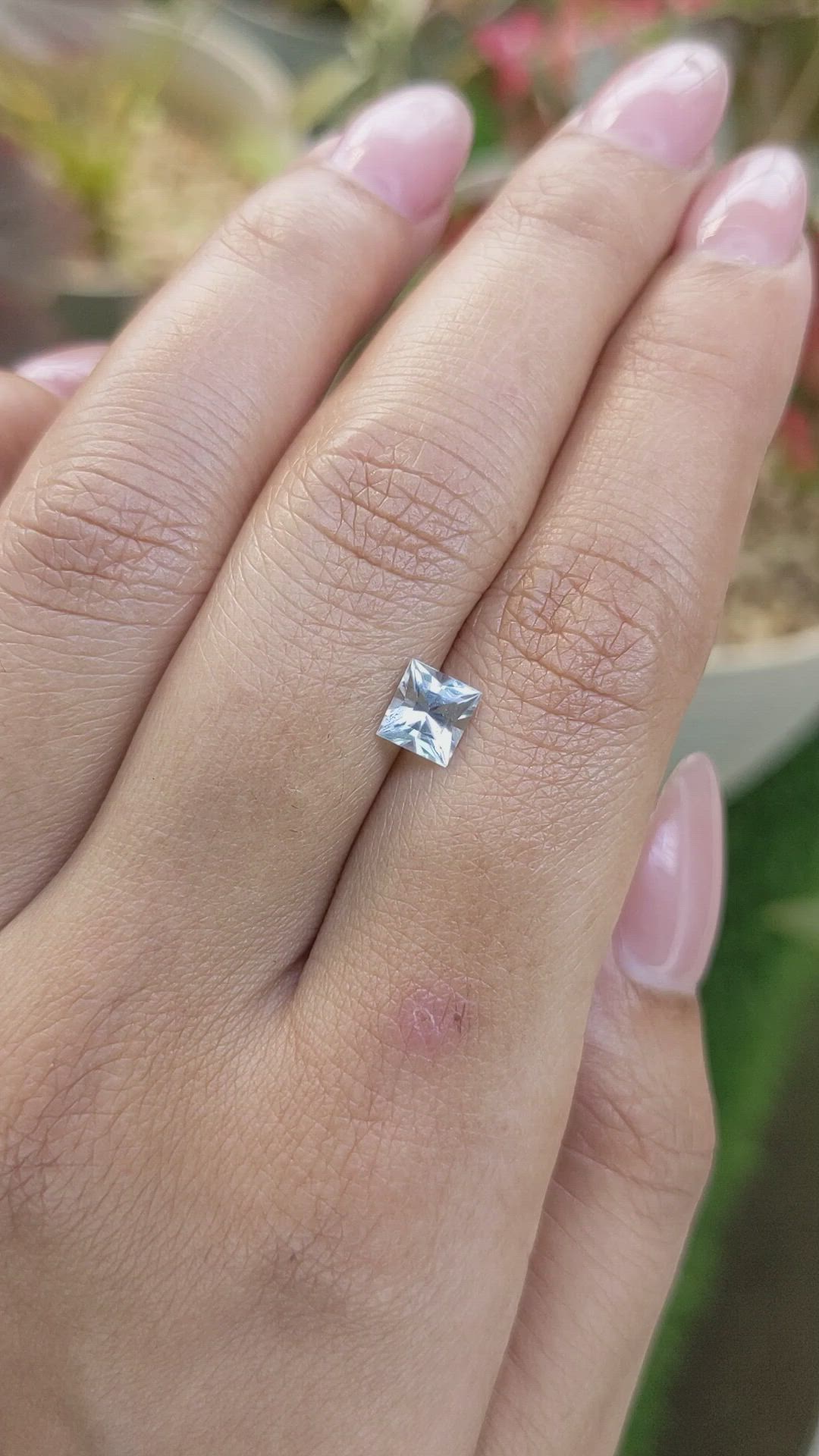 0.67 Ct. Blue Aquamarine from Madagascar Size Video