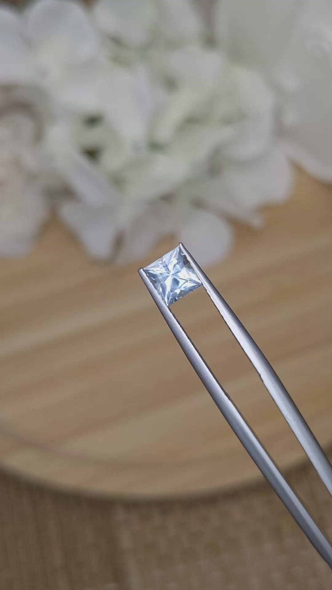 0.67 Ct. Blue Aquamarine from Madagascar Size Video