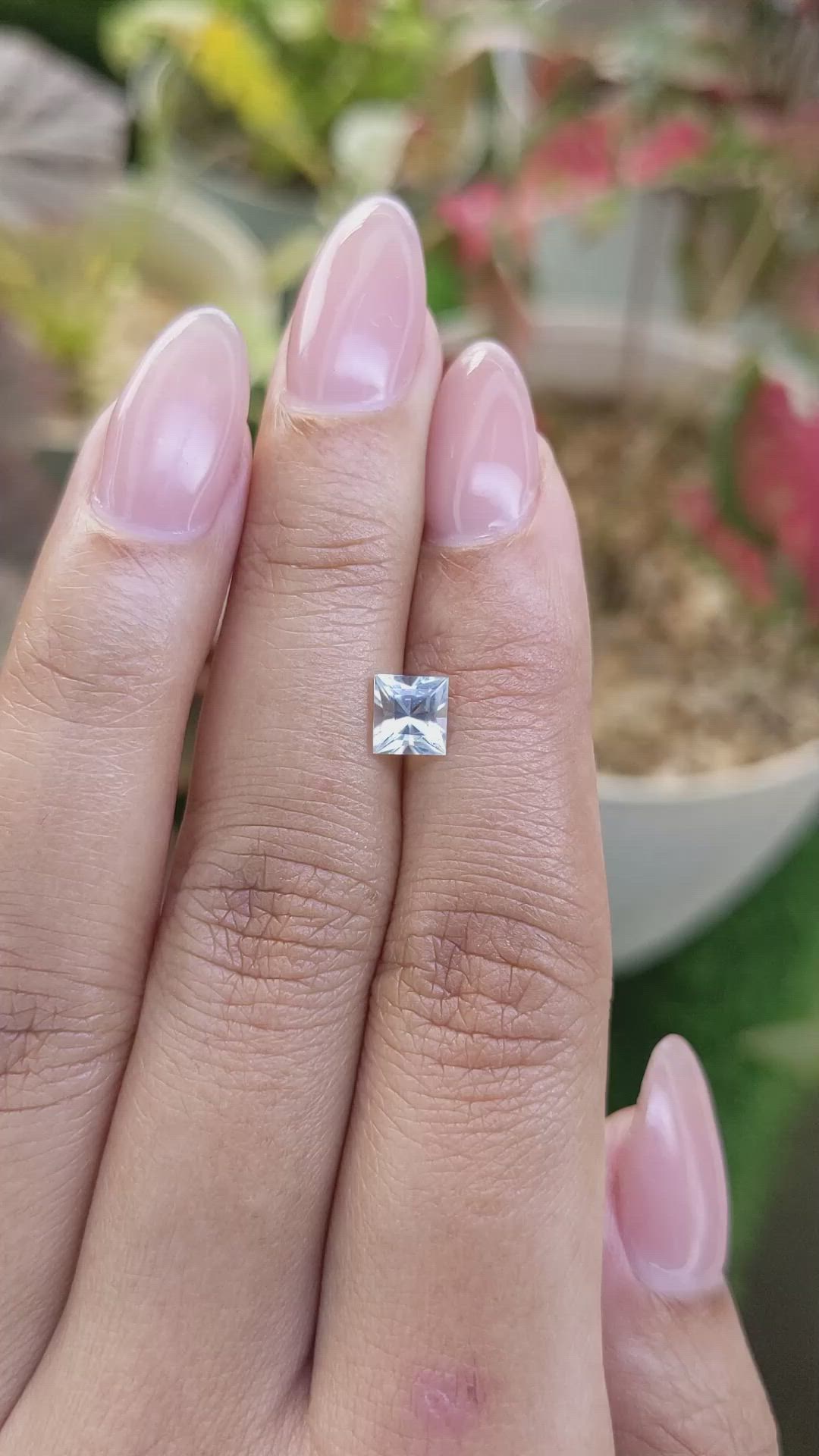 0.67 Ct. Blue Aquamarine from Madagascar Size Video