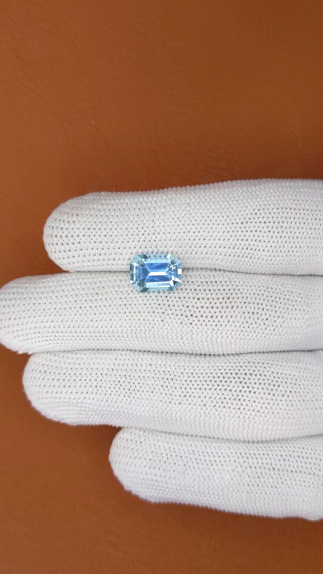 2.59 Ct. Blue Aquamarine from Madagascar Size Video