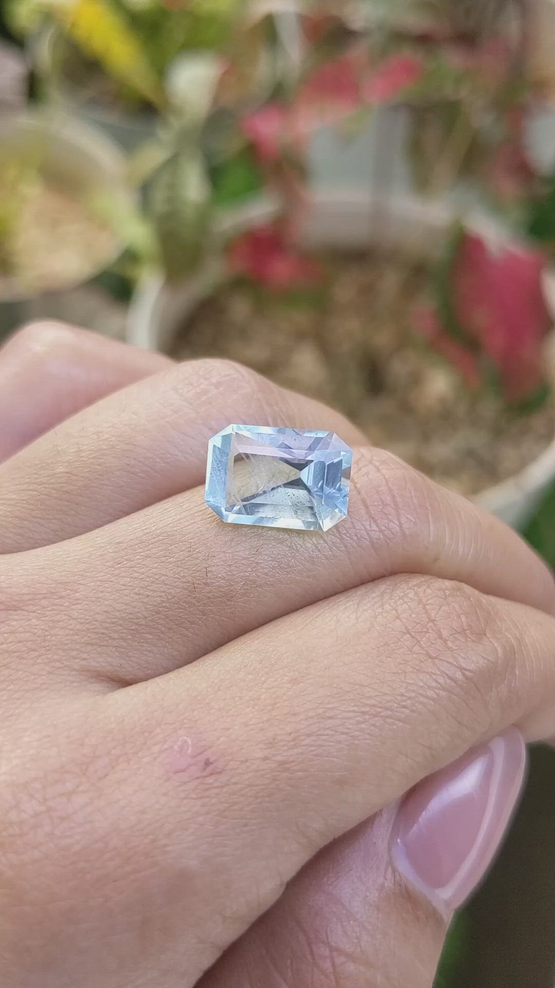 5.47 Ct. Blue Aquamarine from Madagascar Size Video