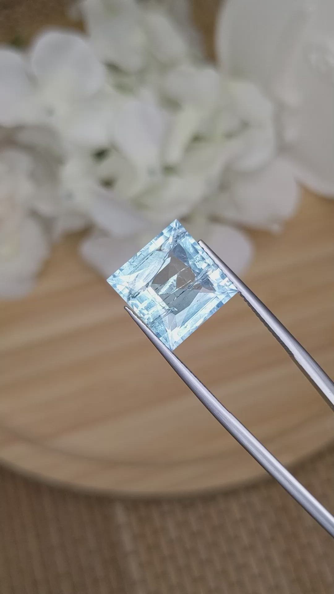 8.85 Ct. Blue Aquamarine from Madagascar Size Video