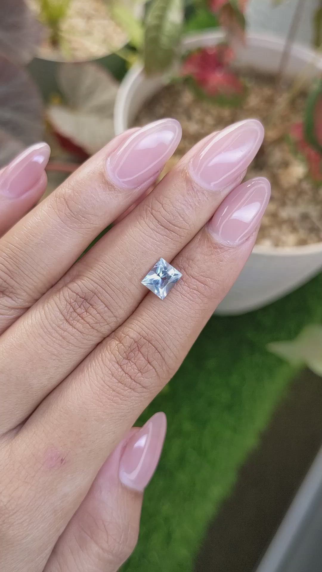 1.11 Ct. Blue Aquamarine from Madagascar Size Video
